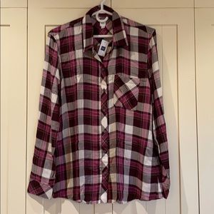 NWT Gap plaid shirt woman’s L